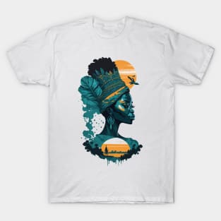 Teal African Queen T-Shirt